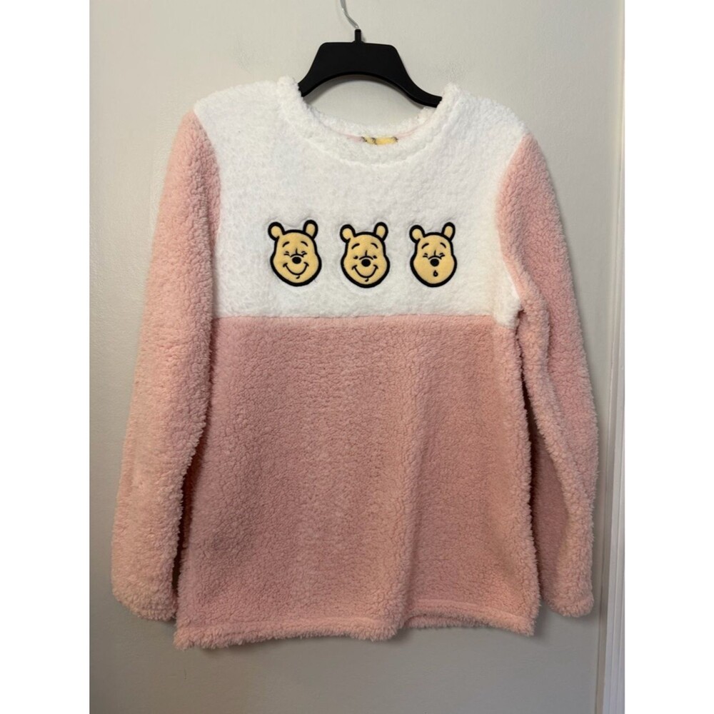 Disney Winnie the Pooh Sherpa Fleece Pullover Pajama Top - Small